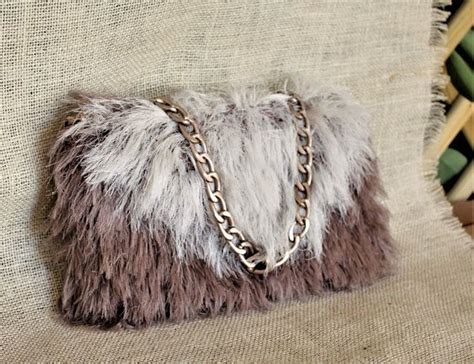 fake fur bag|faux fur evening bag.